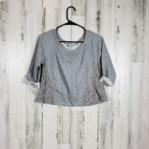 American rag gray cropped sweater size medium